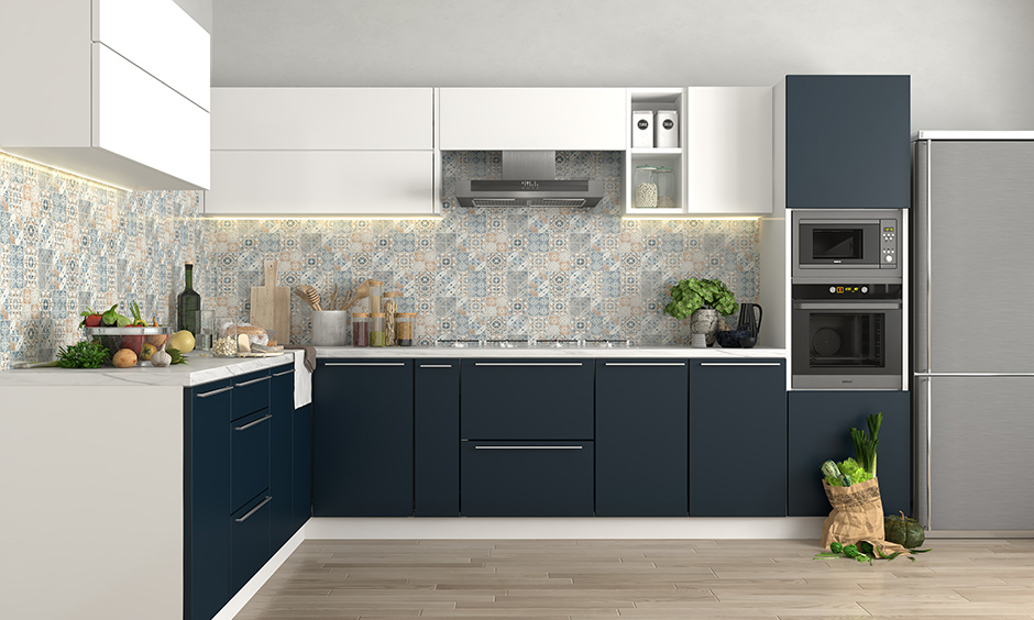 L shape Modular Kitchen